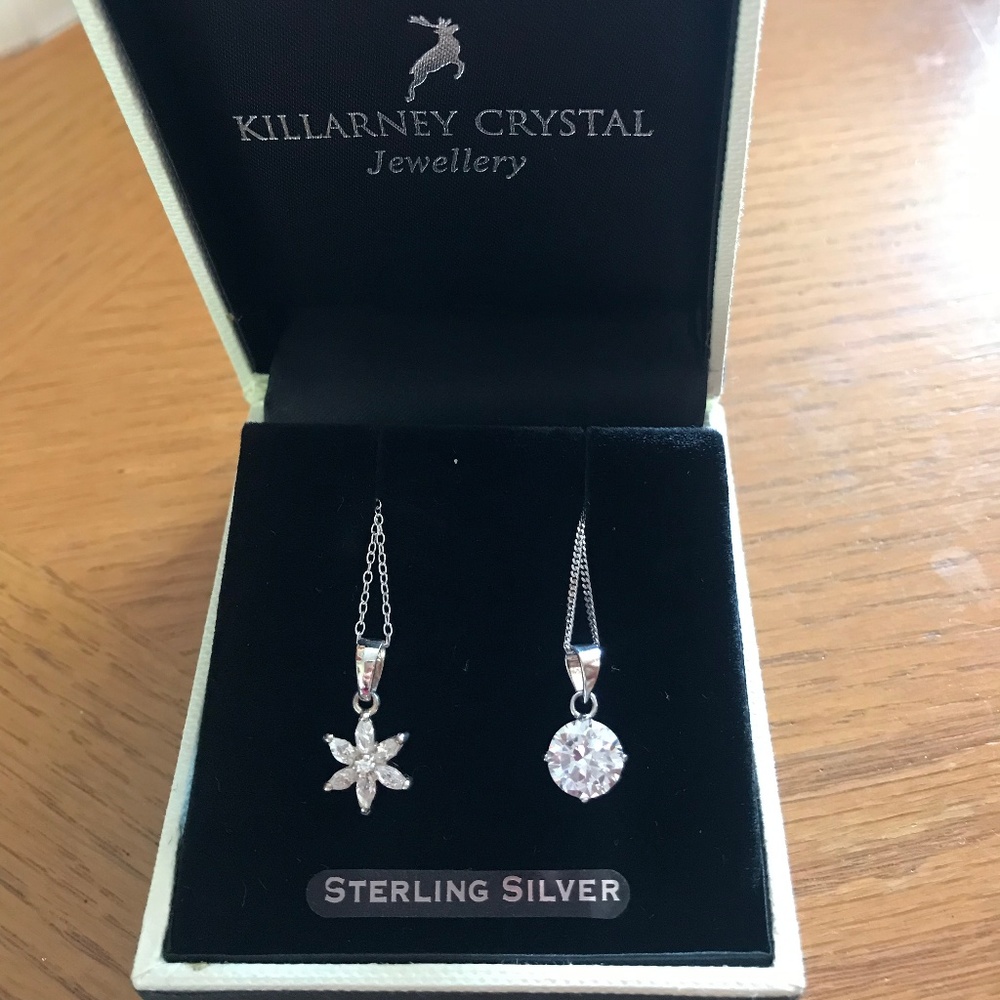 Killarney Crystal Silver Necklaces